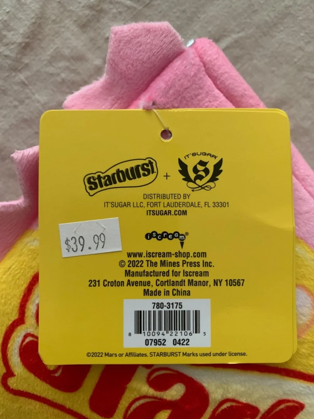Starburst Packaging Fleece Plush NWT
